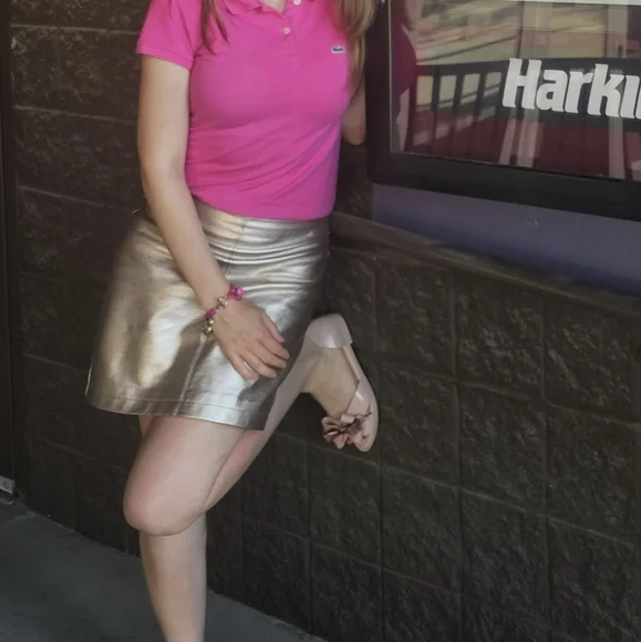 Small metallic pink Hollister skirt - Picture 6 of 7